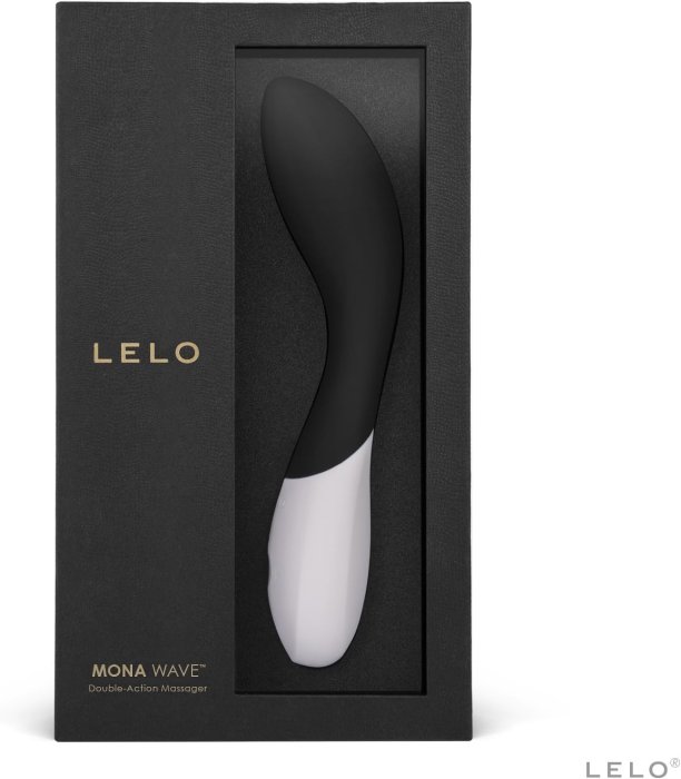 Vibrator LELO "MONA WAVE" 20 cm - Negru - vedere frontala