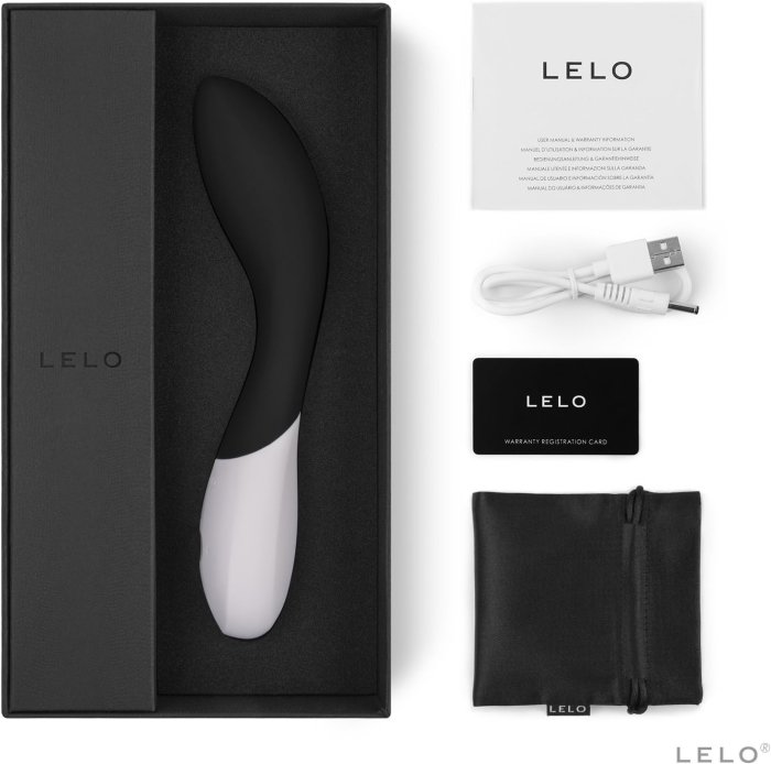 Vibrator LELO "MONA WAVE" 20 cm - Negru - detaliu ambalaj