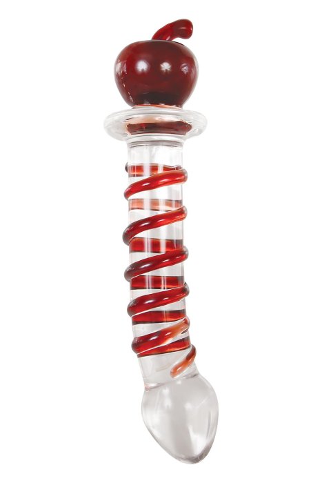 Dildo Sticla Adam & Eve "Twisted Crystal Decor" 20,3 cm##