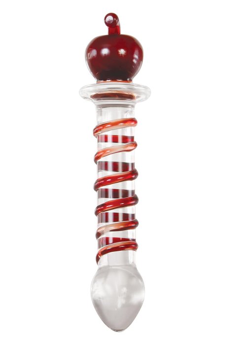 Dildo Sticla Adam & Eve "Twisted Crystal Decor" 20,3 cm##