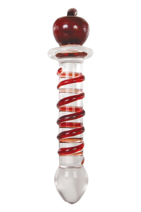 Dildo Sticla Adam & Eve "Twisted Crystal Decor" 20,3 cm##