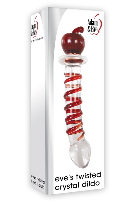 Dildo Sticla Adam & Eve "Twisted Crystal Decor" 20,3 cm##