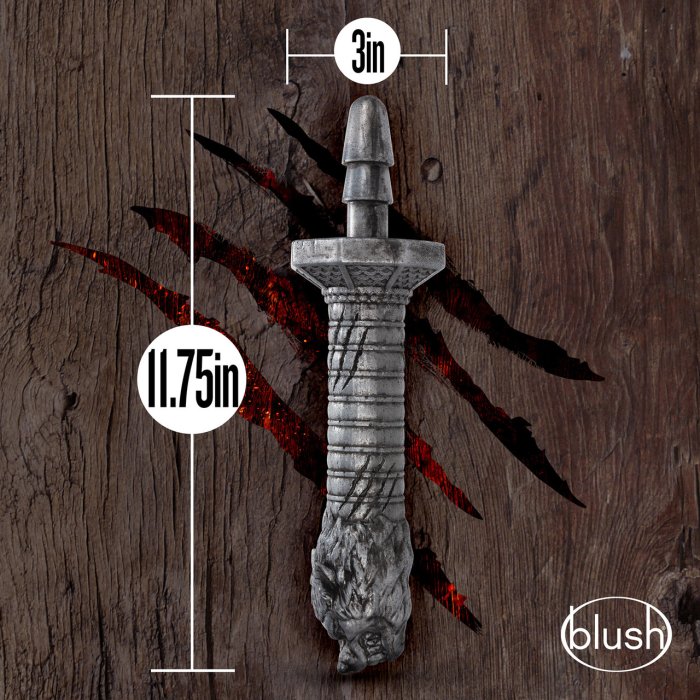 Dildo Blush "The Realm Rougarou Lock On Werewolf Lycan" 29,8 cm - Argintiu##