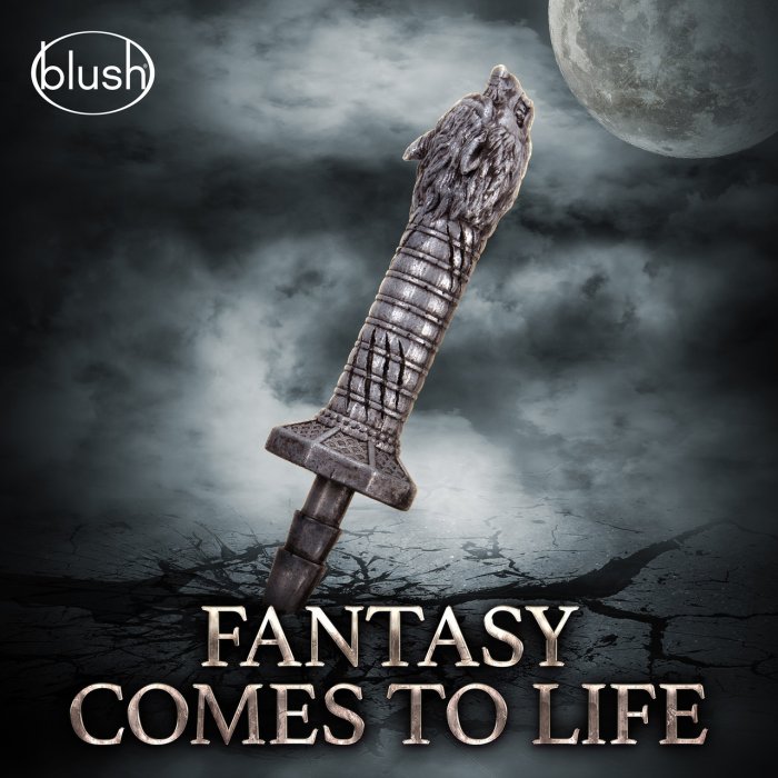 Dildo Blush "The Realm Rougarou Lock On Werewolf Lycan" 29,8 cm - Argintiu##
