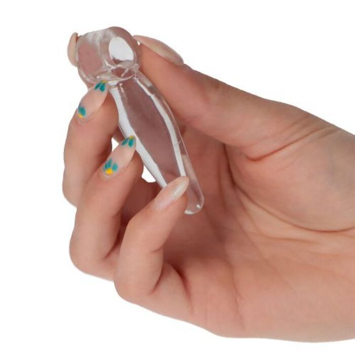 Butt Anal Transparent Best Seller "Finger Plug" 7,2 cm - detaliu design