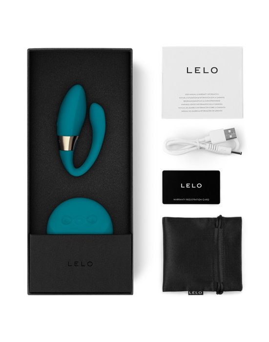 LELO - Tiani Duo - Couple Vibrator with Remote Control - Ocean Blue - culoare si material