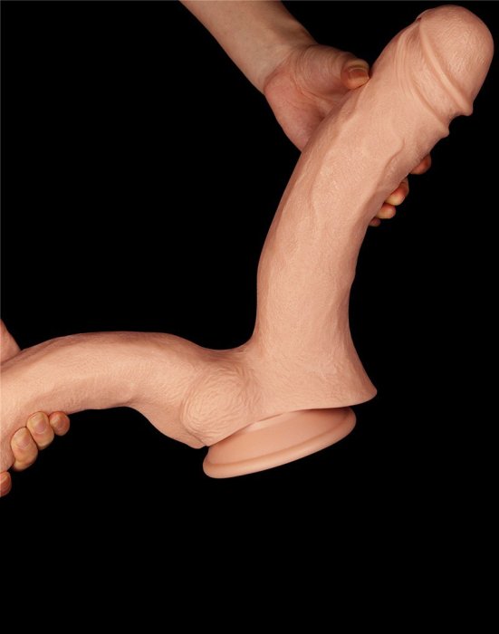 Dildo Dublu Lovetoy "MegaXXL" 33 cm - Natural##