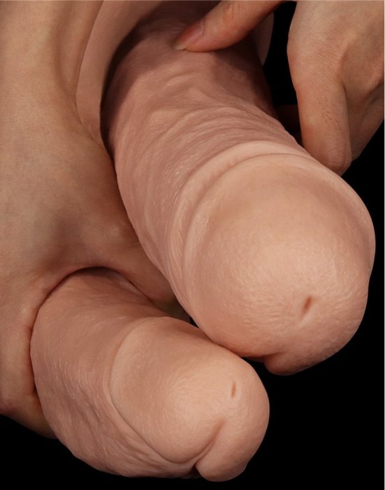 Dildo Dublu Lovetoy "MegaXXL" 33 cm - Natural##