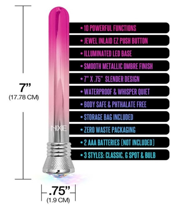Vibrator HAOOY »Nixie« 17,7 cm - Roz