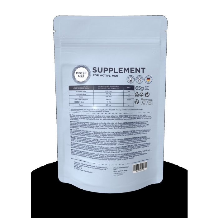 Supliment potenta, Mister Size, 100 capsule - dimensiuni complete