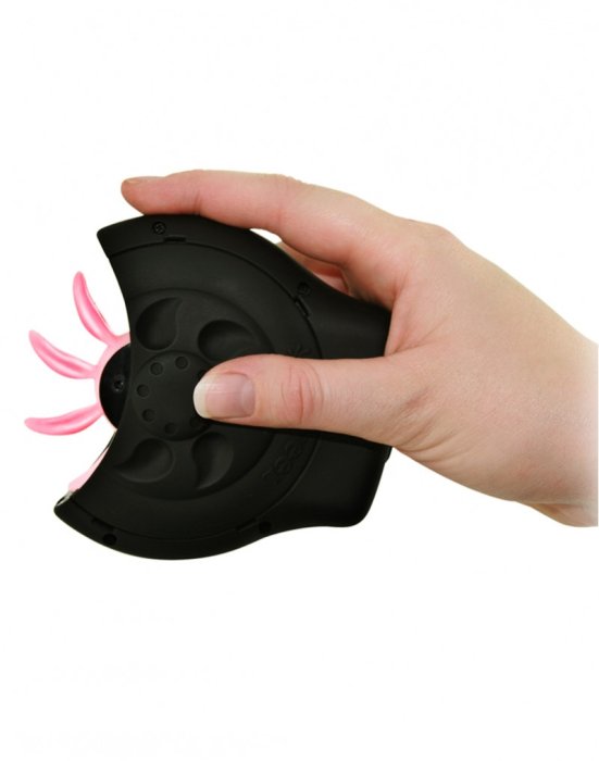 Oral Sex Simulator HAOOY »Sqweel 2« 12 cm - Roz - detaliu ambalaj