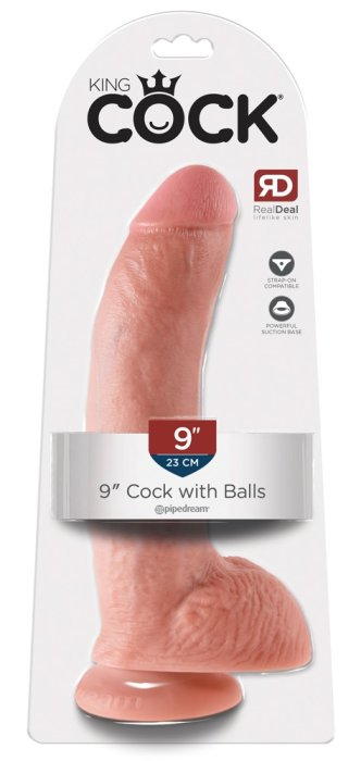 Dildo Pipedream "King Kock" 23 cm - Natural - vedere frontala