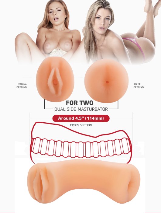 Masturbator XXX Dual Side, Vagin si Anus - culoare si material