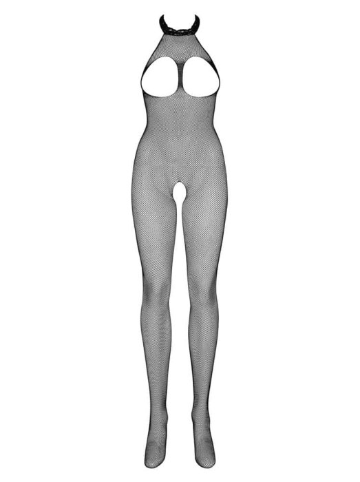 Bodystocking Decupat N101 Obsessive - Negru