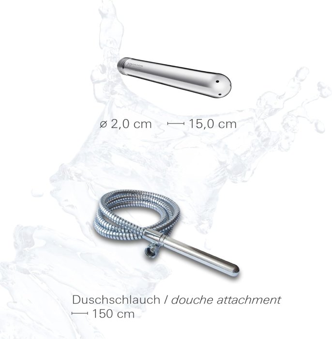 Irigator Joydivision "Aqua Stick" 15 cm - Argintiu - dimensiuni complete