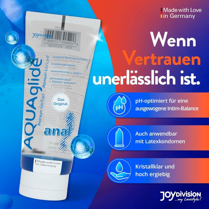 Lubrifiant Anal JoyDivision "AQUAGLIDE" 100ml - vedere laterala