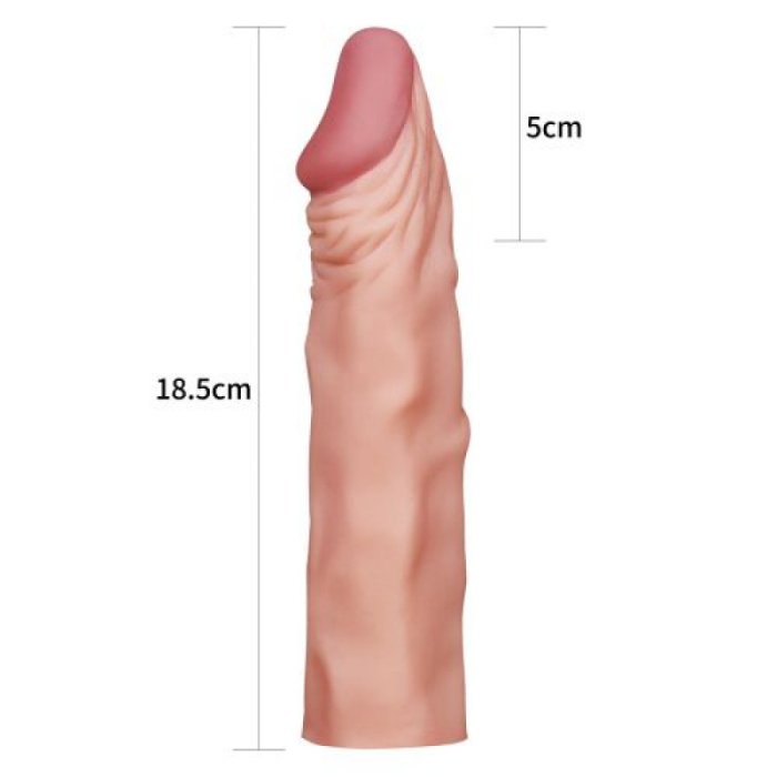 Prelungitor Penis »Lovetoy Pleasure X Tender« 19 cm - Natural - detaliu finisaj