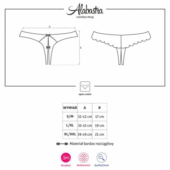 Chiloti sexy, Obsessive, dantela, decupati, albi# - culoare si material