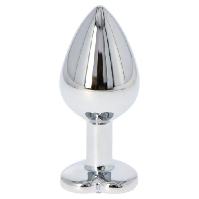 Butt Plug Anal Toyz4Lovers "Heart Jewel" 7 cm - Argintiu - culoare si material