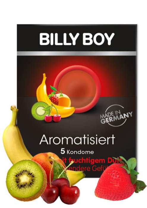 5 Buc. Prezervative Aromate Billy Boy - detaliu design