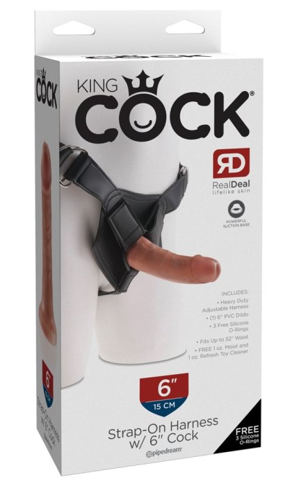 StrapOn Harness Pipedream »6 King Cock« 15,3 cm - Maro
