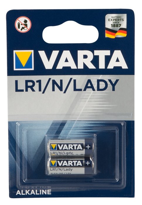 Baterii Alcaline Varta »LR1« 2 buc - vedere frontala