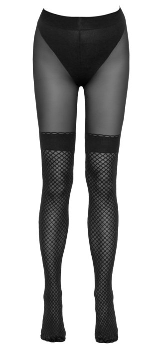 Dres Decupat Pantyhose Ouvert Cottelli Collection - Negru - vedere laterala