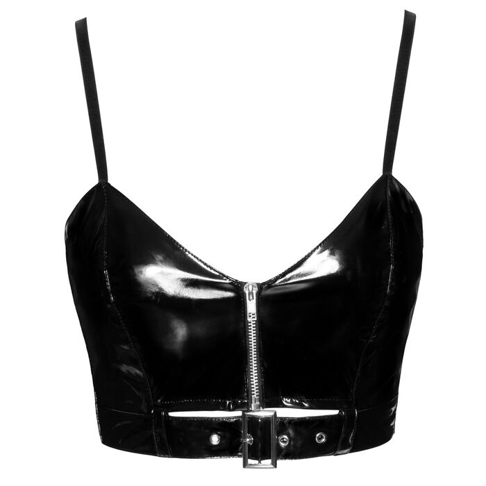Bustiera Latex Carmen -Negru