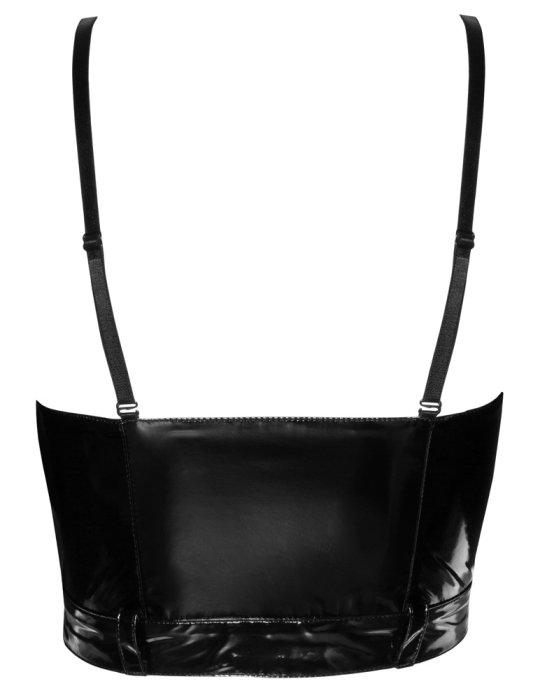 Bustiera Latex Carmen -Negru