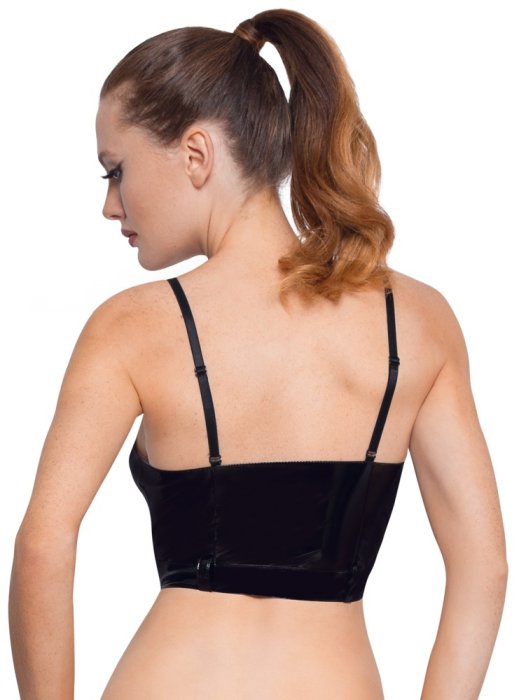 Bustiera Latex Carmen -Negru