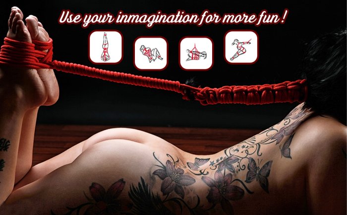 Sfoara Bondage Fetish Dreams "Bondage Rope" 5 Metri - Rosu##