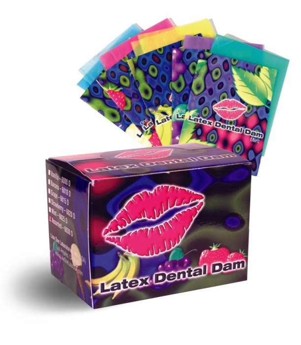 Prezervativ Oral pentru Femei EXS "Dental Dam" 1 Bucata - Capsuni##
