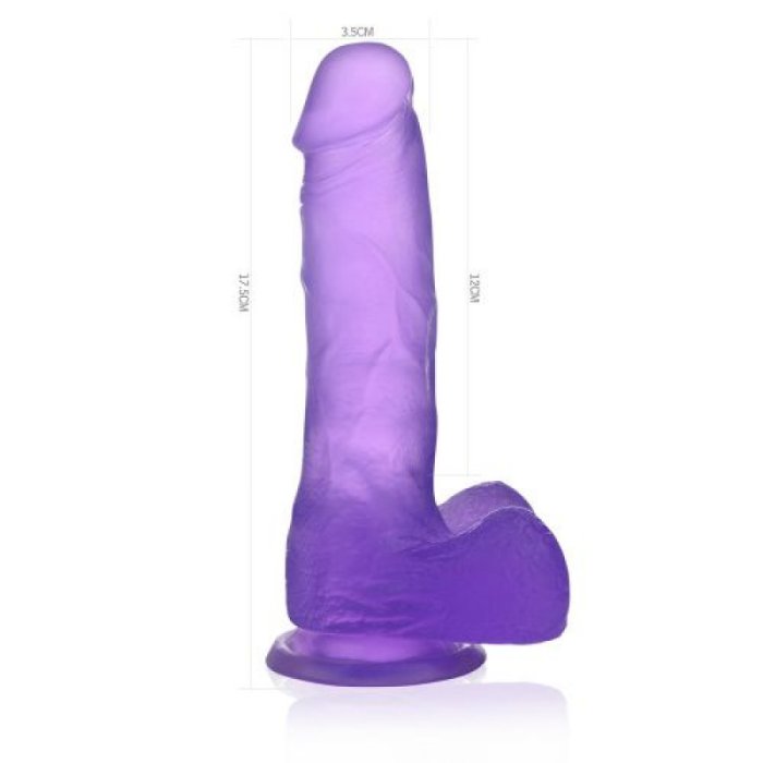 Dildo Violet Small, Jelly Purple [ 17,5 cm x 3,5 cm ]#
