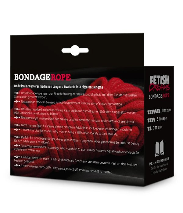 Sfoara Bondage Fetish Dreams "Bondage Rope" 5 Metri - Rosu##