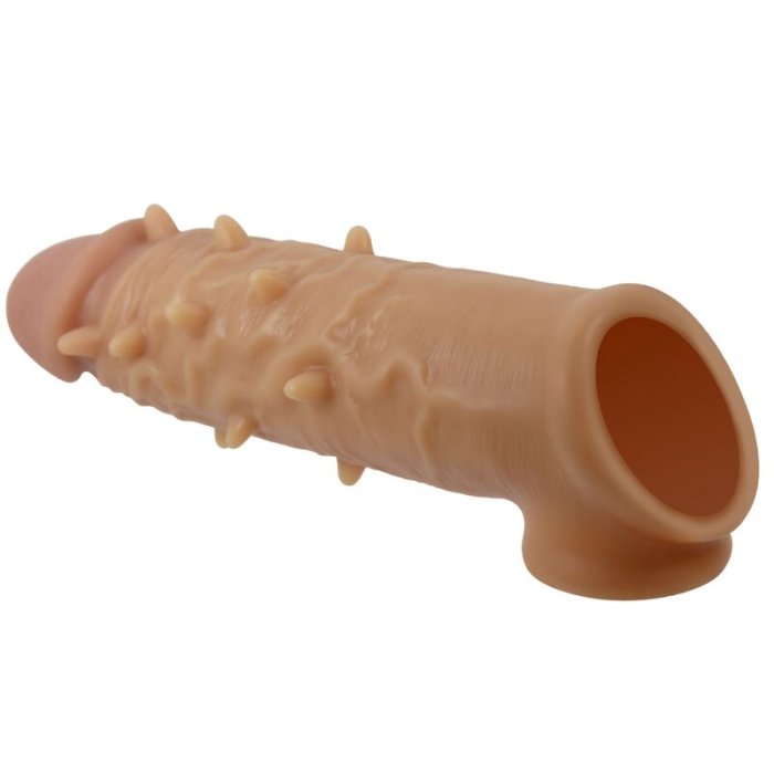 Prelungitor de Penis Profesional, cu Tepi silicon si inel testicole - dimensiuni complete