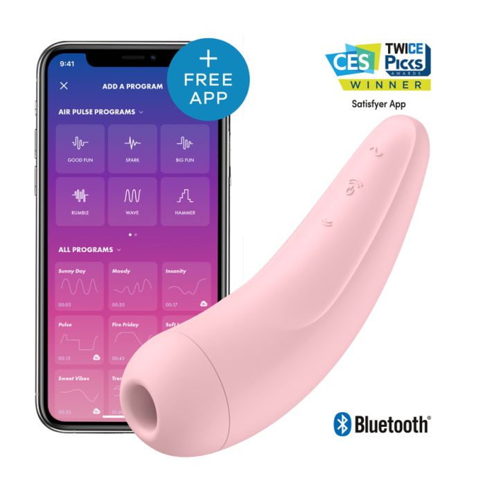 Vibrator Satisfyer Curvy 2 Air Pulse, Connect App - vedere frontala
