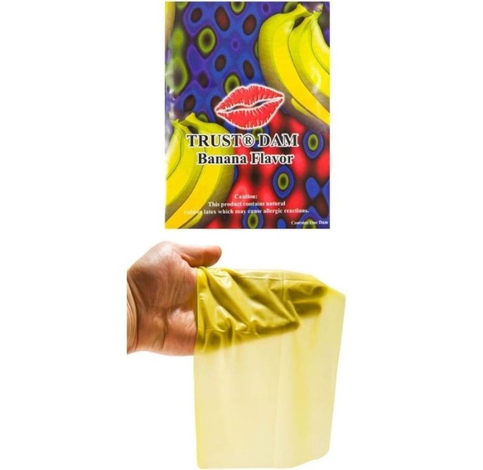 Prezervativ Oral pentru Femei EXS "Dental Dam" 1 Bucata - Banana##