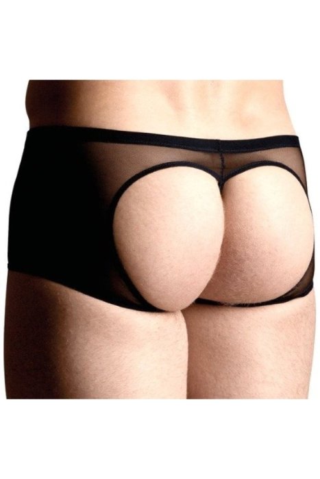 Chiloti Barbati Boxeri Plasa Transparent Softline - Negru - culoare si material