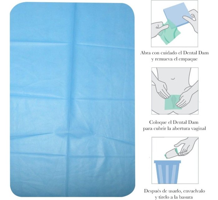 Prezervativ Oral pentru Femei EXS "Dental Dam" 1 Bucata - Vanilie##