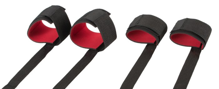 Bondage Set, Legaturi de pat si 4 catuse pentru maini si picioare - vedere laterala