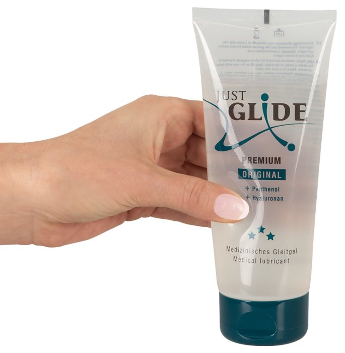Lubrifiant Just Glide Premium Original, cu panthenol si acid hialuronic, 200ml - culoare si material
