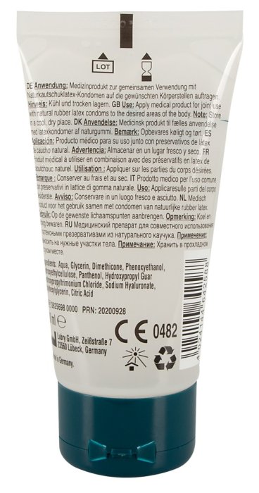 Lubrifiant Just Glide Premium Anal, cu silicon si acid hialuronic, 50 ml - detaliu design