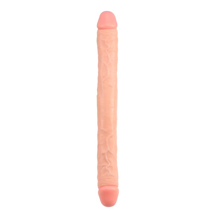 Dildo Dublu Chisa Novelties "Ballsy Super Cock" 46 cm - Natural - detaliu design