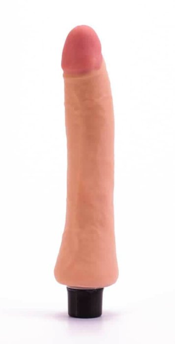 Vibrator Ultrarealistic Cyberskin, Real Softee, 10 Vibratii, [24 cm x 3,8 cm]#