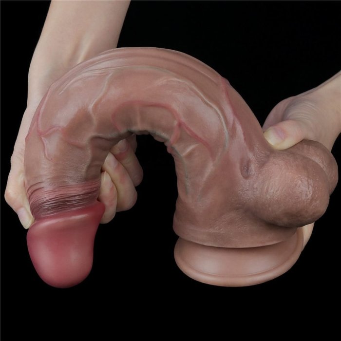 Dildo Lovetoy "Nature Cock" 30 cm - Maro - detaliu ambalaj
