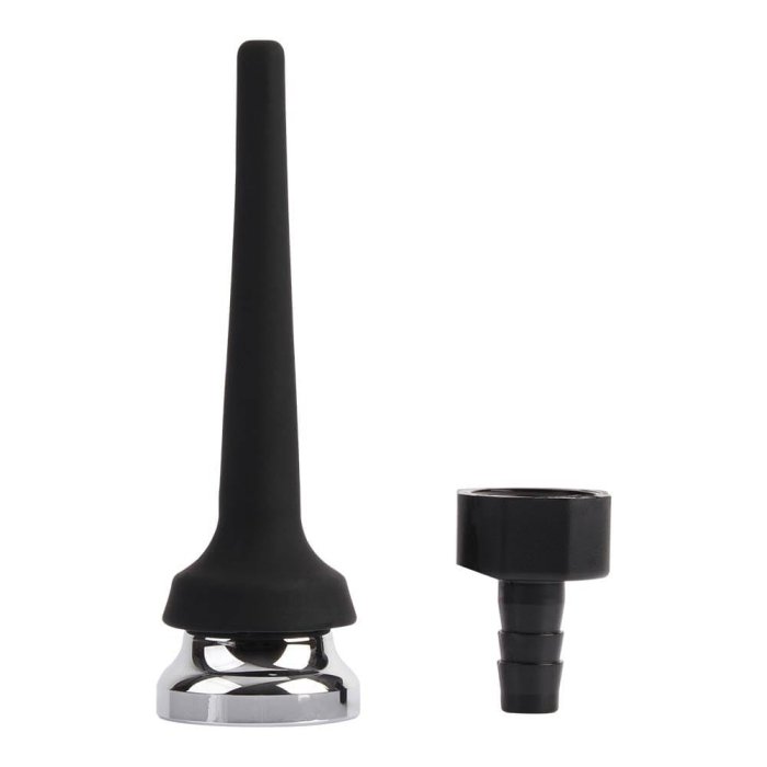 Set Cap de Dus Irigator Intim Tapered Silicone Enema, Anal Shower, 11,2 cm - dimensiuni complete