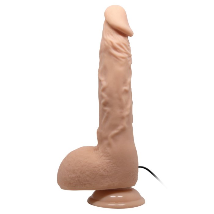 Vibrator XXL Realistic cu scrot si ventuza, Beautiful Jason, [ 25 m x 4,1 cm ] - vedere laterala
