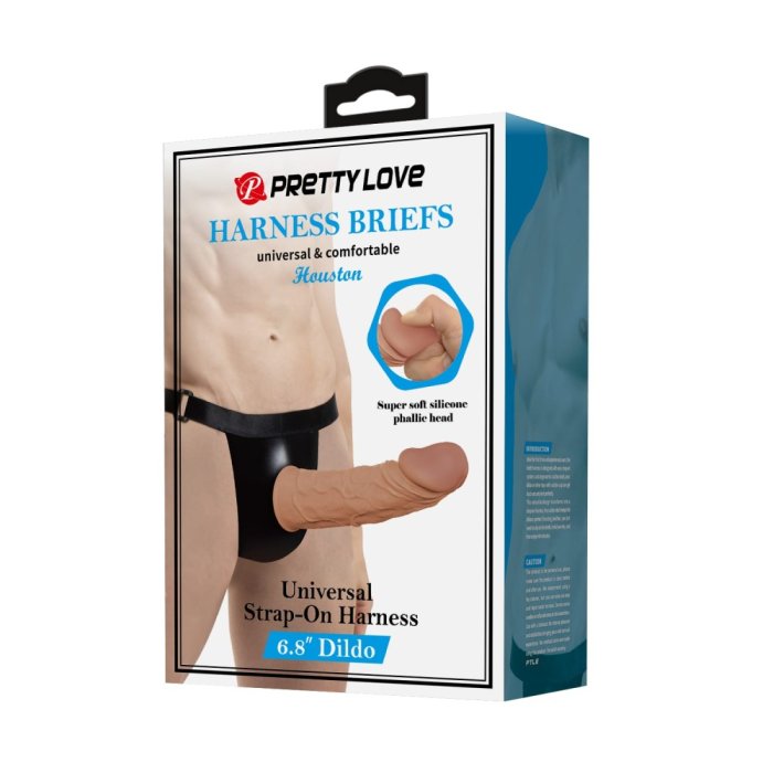 StrapOn Barbati Pretty Love »Houston Harness Briefs« 17,5 cm - vedere spate