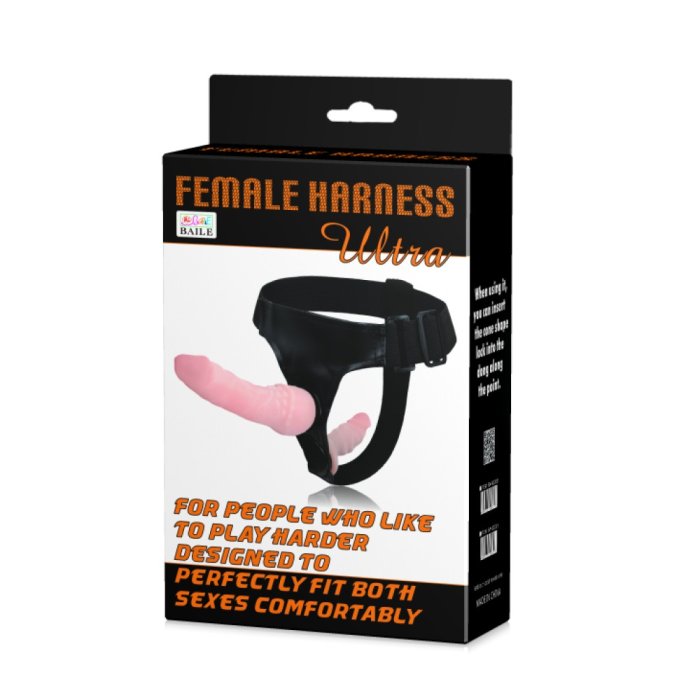 Set StrapOn Femei Lybaile »Female Harness« 16,5 cm - Natural - vedere spate