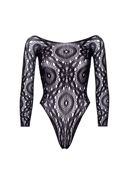 Body Dantela Neagra Leg Avenue#